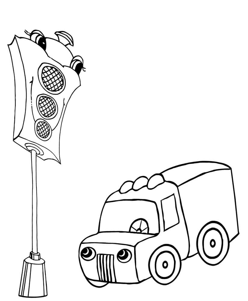 Dibujo Semaforo Normal Para Imprimir Y Colorear